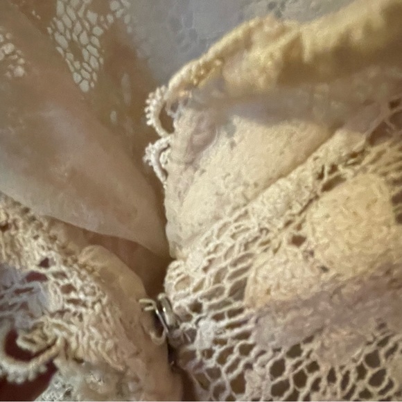 Young Edwardian By Arpeja Vintage Cream Lace Lined Blazer